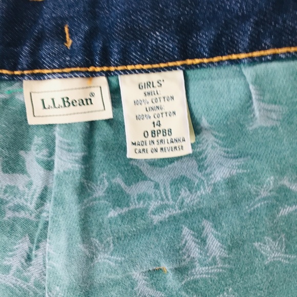 LL Bean Lined Jeans Girls 14 - Picture 8 of 8
